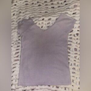 Women's Lavender V-Neck Top